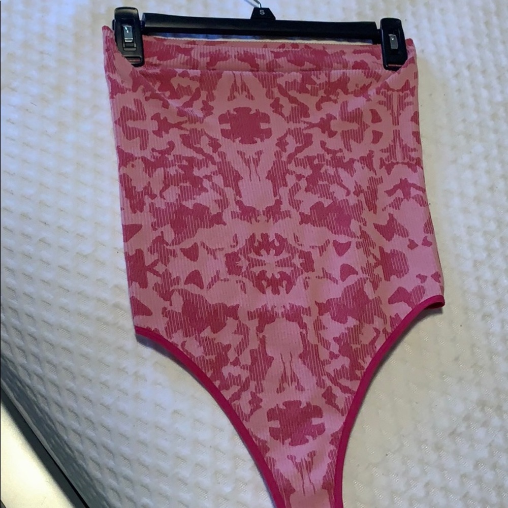 Hot pink tube top onesie